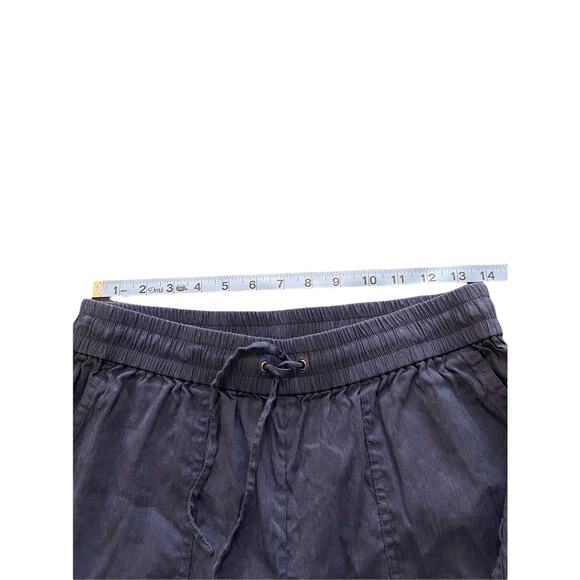 Theory‎ Pants Navy Sidonia Casual Linen Blend Ankle Straight Leg Basic Medium - Picture 6 of 10